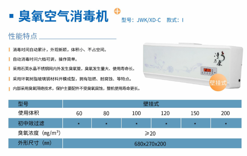 凈為康JWKXD-C款式Ⅰ（80?）壁掛式，臭氧空氣消毒凈化機1.png