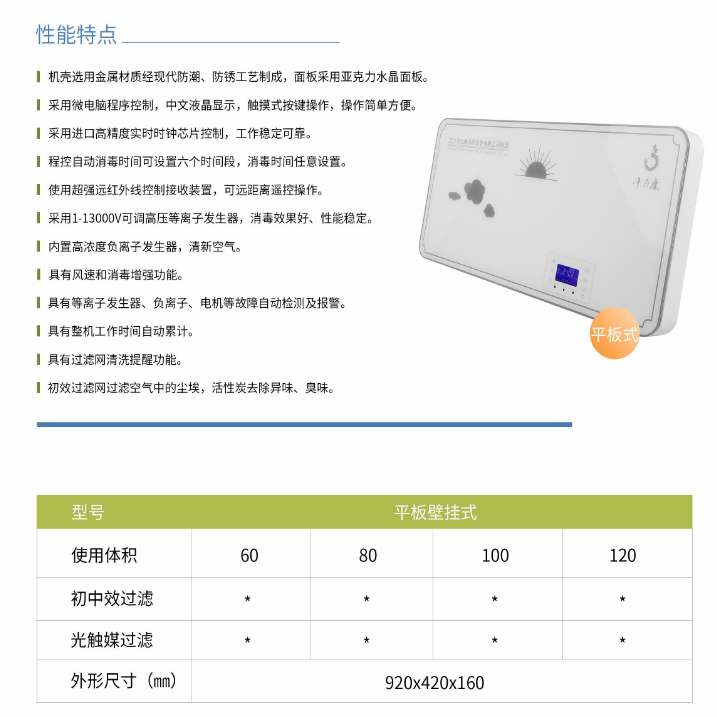 凈為康JWKJH款式A（100?）平板壁掛，等離子空氣消毒機(jī)1.png