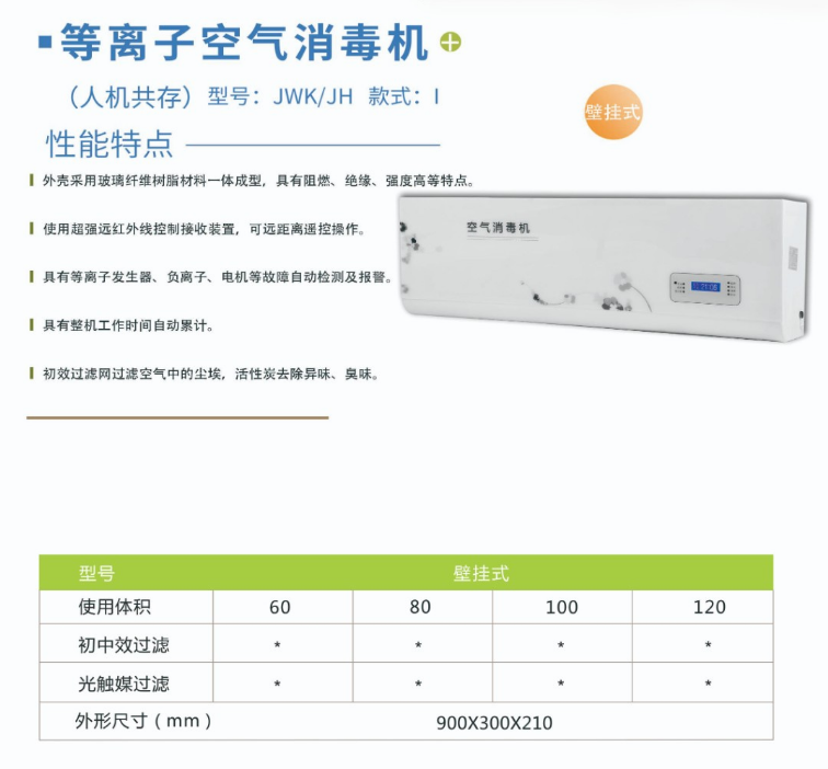 凈為康JWKJH款式Ⅰ（80?）普通壁掛，等離子空氣消毒機(jī)1.png