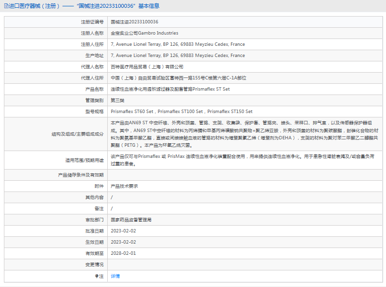 Prismaflex ST60 Set連續(xù)性血液凈化用透析濾過(guò)器及配套管路1.png