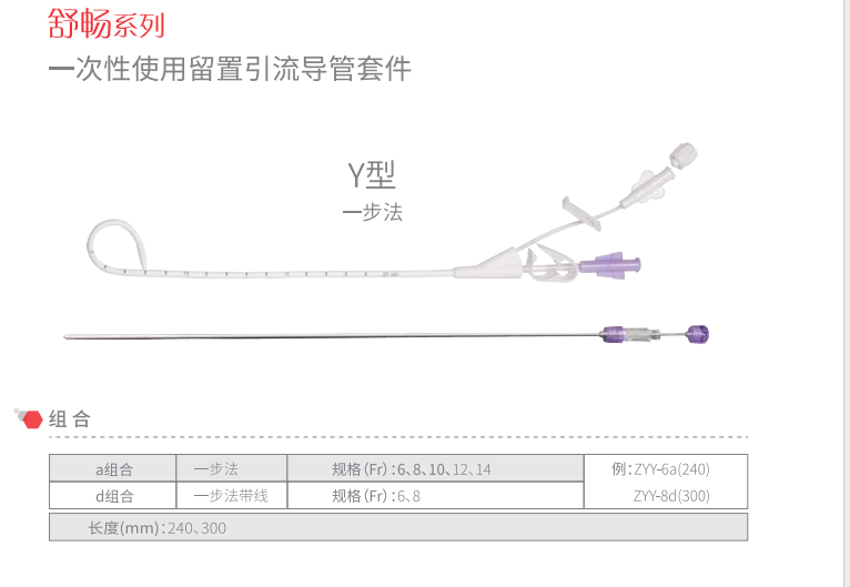 卓運一次性使用留置引流導(dǎo)管套件y型