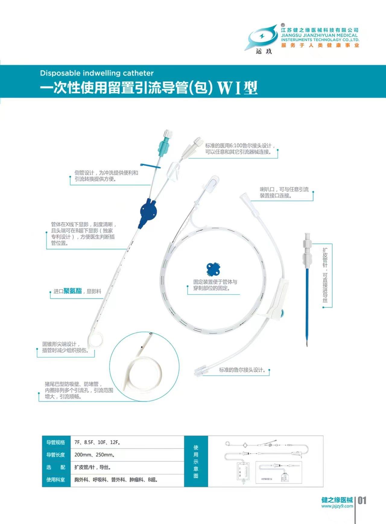 健之緣一次性使用留置引流導(dǎo)管包wi型